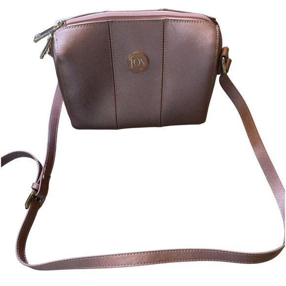Joy Mangano Handbags - Joy Mangano RFID Leather Crossbody Bag With Adjustable Strap & Gold Hardware